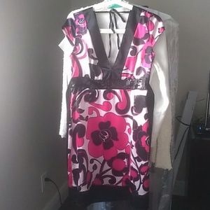 Sequin belt short dress